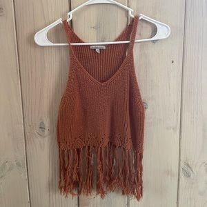 Burnt orange cropped tank.